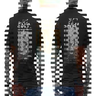 ビンテージ仙台大観音日本観光ポスター 長袖tシャツ メンズTシャツ バックプリント - Kawaiitshirt