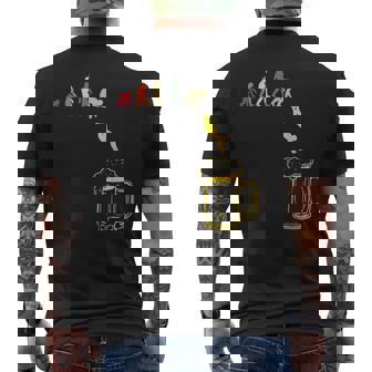 ビール 酒 面白いtシャツ 人類の進化 飲み おもしろ 飲み会 のんべえ メンズ ネタ 服 メンズTシャツ バックプリント - Kawaiitshirt