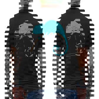 フィボナッチカメレオン黄金比 メンズTシャツ バックプリント - Kawaiitshirt