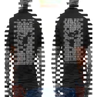 ブレイクダンス シャツ ヒップホップ ダンス イメージ シルエット ブレイクダンス メンズTシャツ バックプリント - Kawaiitshirt