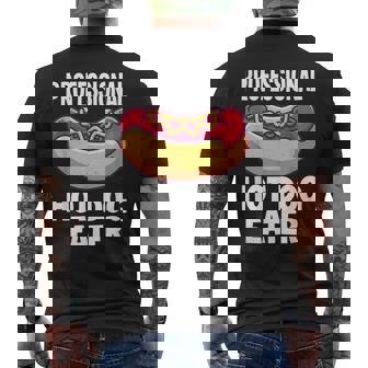 プロフェッショナルホットドッグイーターファニーホットドッグ メンズTシャツ バックプリント - Kawaiitshirt