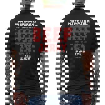 プロフェッショナル・ビーフ・ジャーキー・イーター 肉好き 長袖tシャツ メンズTシャツ バックプリント - Kawaiitshirt