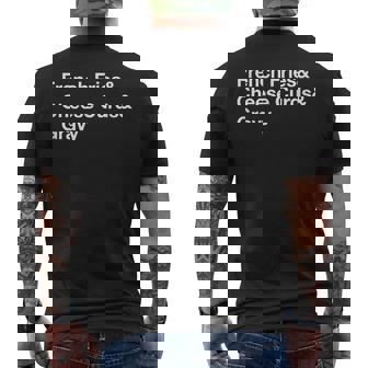 プーチンフライドポテト・チーズカード・グレービー メンズTシャツ バックプリント - Kawaiitshirt