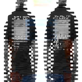 ペンギン「でもどうして」Mountain But Why Meme メンズTシャツ バックプリント - Kawaiitshirt