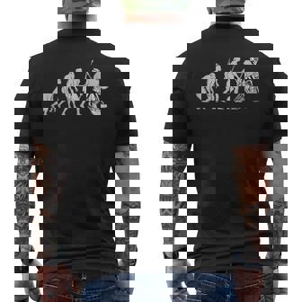 ホッケーゴーリーの進化 面白いアイスホッケー メンズTシャツ バックプリント - Kawaiitshirt