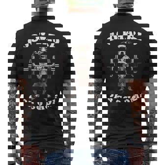 ポンピング ウェイトリフティング おもしろい イタリアングレイハウンド メンズTシャツ バックプリント - Kawaiitshirt