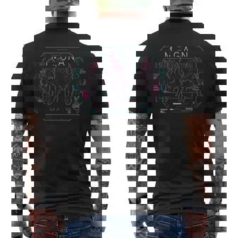 ミーガン Dance Mode Neon Tech メンズTシャツ バックプリント - Kawaiitshirt