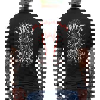 メタルフィンガーギフト ヘビーウルトラハードロック 嘔吐 ユーモア メンズTシャツ バックプリント - Kawaiitshirt