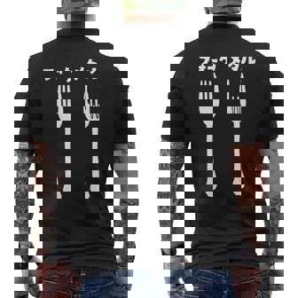 メタル愛を叫ぶ！フォークs メタル ジョークデザイングッズ メンズTシャツ バックプリント - Kawaiitshirt