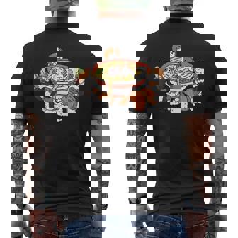 ラーメン寿司キャバリア・キング・チャールズ・スパニエル犬 メンズTシャツ バックプリント - Kawaiitshirt