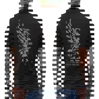 リバプール イングランド Est1207 Colossal Liverbird Grey Age メンズTシャツ バックプリント - Kawaiitshirt