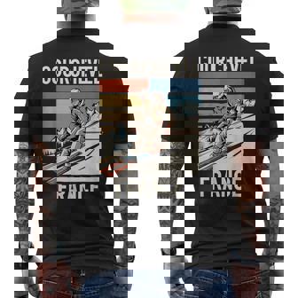 レトロ スキー クールシュベル フランス フランス スキー リゾート 楽しい メンズTシャツ バックプリント - Kawaiitshirt