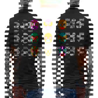 レトロ ルチャリブレ マスク オブ レジェンド レスリング 長袖tシャツ メンズTシャツ バックプリント - Kawaiitshirt