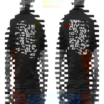 レトログルーヴィー。シャデーが多すぎることはありません。 メンズTシャツ バックプリント - Kawaiitshirt