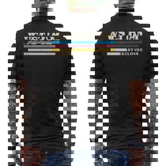 レトロストライプ ウエストハム メンズTシャツ バックプリント - Kawaiitshirt