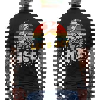 レトロヴィンテージスキー Let's Get High 長袖tシャツ メンズTシャツ バックプリント - Kawaiitshirt