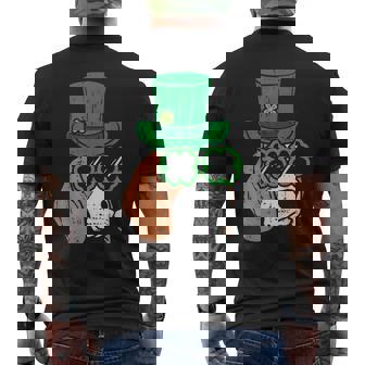 レプラコーン ビーグル シャムロックグラス セントパトリックスデー 犬の贈り物 メンズTシャツ バックプリント - Kawaiitshirt