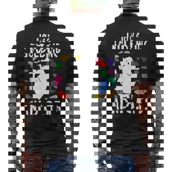 ロッククライミングホールズ クライマー キュート I Love ボルダリングと猫 メンズTシャツ バックプリント - Kawaiitshirt