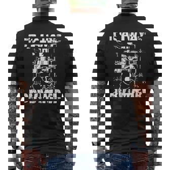 ロックミュージックドラマー メンズTシャツ バックプリント - Kawaiitshirt