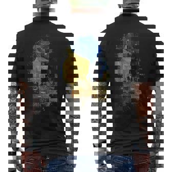 ヴィンセント・ヴァン・ゴッホ作 夜のカフェテラス メンズTシャツ バックプリント - Kawaiitshirt