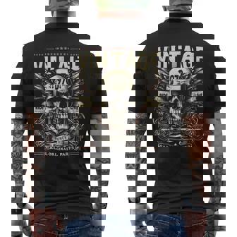 ヴィンテージ 1970 1970年誕生 誕生日 スカル バイカー バイク メンズTシャツ バックプリント - Kawaiitshirt