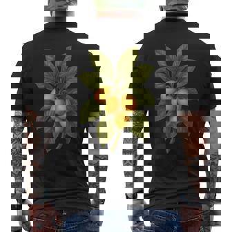 ヴィンテージ ボタニカル ビワ 自然 フルーツ アートプリント メンズTシャツ バックプリント - Kawaiitshirt