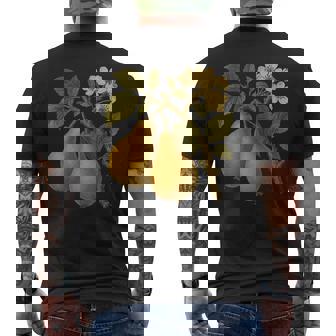 ヴィンテージボタニカル梨アートプリント メンズTシャツ バックプリント - Kawaiitshirt