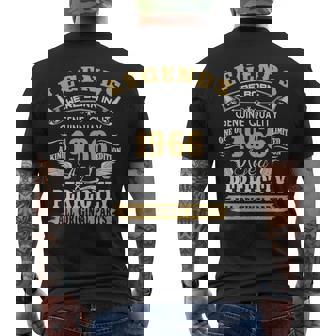 伝説は1966年にヴィンテージ60歳の誕生日に生まれました60歳 長袖tシャツ メンズTシャツ バックプリント - Kawaiitshirt