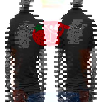 千葉県ご当地キャラいちごバージョン メンズTシャツ バックプリント - Kawaiitshirt