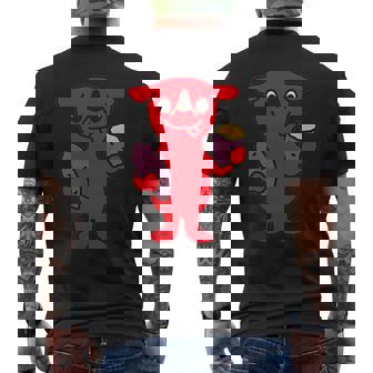 千葉県ご当地キャラとさつまいも メンズTシャツ バックプリント - Kawaiitshirt