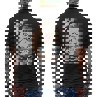 和風 京都 祭 里山 日本 風景 漢字一文字 和文字 お土産 メンズTシャツ バックプリント - Kawaiitshirt