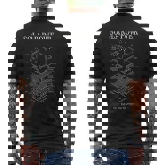 太陽光発電特許プリント太陽光発電セル青写真図 メンズTシャツ バックプリント - Kawaiitshirt