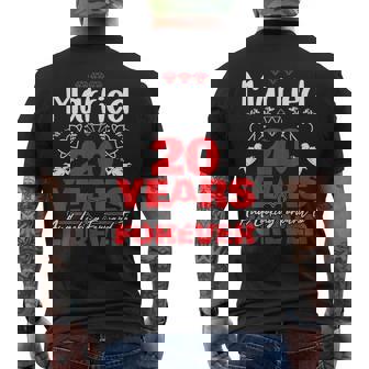 夫、妻へのギフト 結婚20年前 結婚記念日 メンズTシャツ バックプリント - Kawaiitshirt