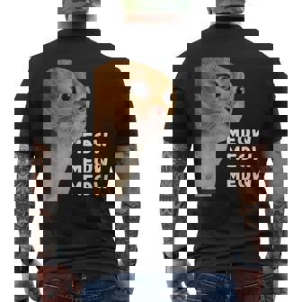 愚かなおしゃべり猫のミームニャーニャーニャー。 メンズTシャツ バックプリント - Kawaiitshirt