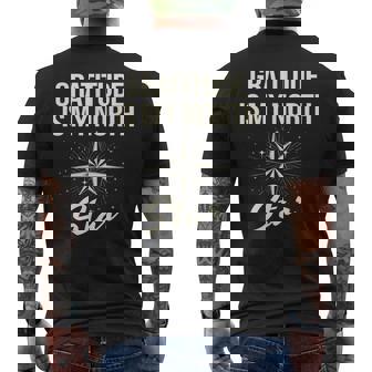 感謝の気持ち 私の北極星 天体観測 宇宙研究 メンズTシャツ バックプリント - Kawaiitshirt