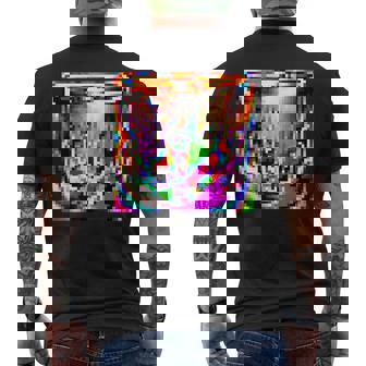 敵対的 アンチフェイシャル認識 カモフラージュ インビジビリティ メンズTシャツ バックプリント - Kawaiitshirt