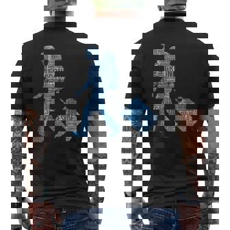 旅への冒険心を抱くシルエットデザイン 世界を巡る旅人たち メンズTシャツ バックプリント - Kawaiitshirt