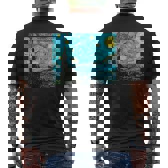 星月夜 ゴッホ 長袖tシャツ メンズTシャツ バックプリント - Kawaiitshirt