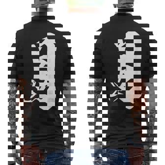 月 漢字 一文字 ムーン ルナ シンプル 黒 他カラー メンズ レディース 大きいサイズ 筆文字 メンズTシャツ バックプリント - Kawaiitshirt