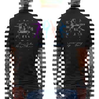 水彩 フィギュアスケート スパイラル レイバック ビールマン メンズTシャツ バックプリント - Kawaiitshirt