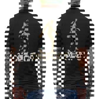 泥足切断者の冗談 脚切断者のための義足デザイン メンズTシャツ バックプリント - Kawaiitshirt