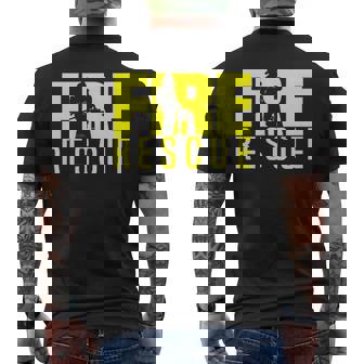 消防救助部 消防士 消防士 制服 メンズTシャツ バックプリント - Kawaiitshirt