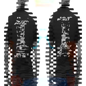 犬のために働いてます ボーダーコリー 犬 おもしろ 面白い ネタ 笑える かわいい メンズTシャツ バックプリント - Kawaiitshirt