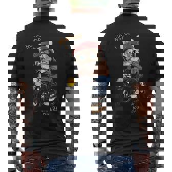 猫 バイク オートバイ おもしろ ねこ ライダース バイカー 面白い ネコ 長袖tシャツ メンズTシャツ バックプリント - Kawaiitshirt