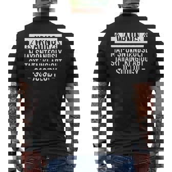 社会学を愛する人への面白いギフト。 メンズTシャツ バックプリント - Kawaiitshirt