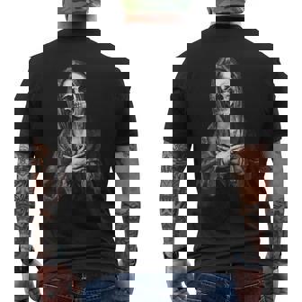 聖なる聖母マリア 神の母 不気味な思い出 森の頭蓋骨 メンズTシャツ バックプリント - Kawaiitshirt