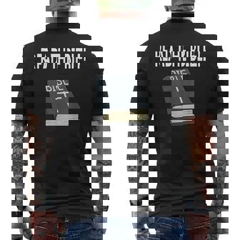 読む 聖書 信仰 キリスト教 イエス・キリスト メンズTシャツ バックプリント - Kawaiitshirt