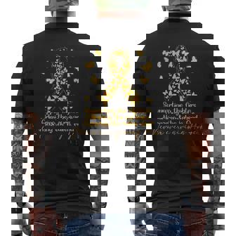 闘士と生存者の小児がん啓発をサポート メンズTシャツ バックプリント - Kawaiitshirt