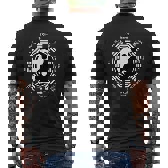 陰陽中国太極拳ギフト風水八卦カンフー メンズTシャツ バックプリント - Kawaiitshirt