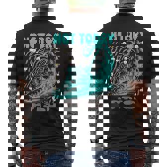 面白いptsd啓発リラックス猫は今日ではありません メンズTシャツ バックプリント - Kawaiitshirt